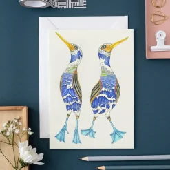 Greeting Cards|Watercolor Blue-Footed Booby Greeting Card