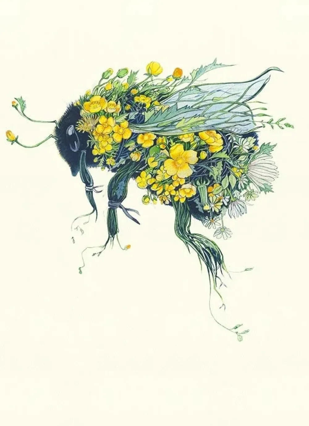 Greeting Cards|Watercolor Bumblebee Greeting Card