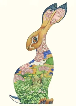 Greeting Cards|Watercolor Curious Hare Greeting Card