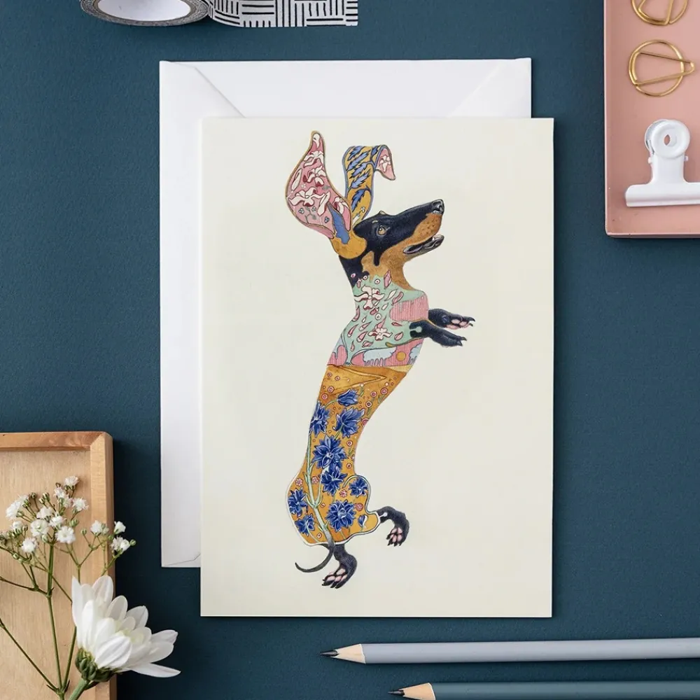 Greeting Cards|Watercolor Dachshund Greeting Card