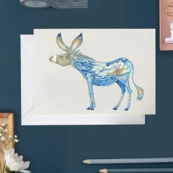 Greeting Cards|Watercolor Donkey Greeting Card