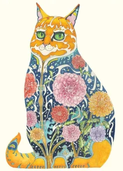 Greeting Cards|Watercolor Ginger Tom Cat Greeting Card