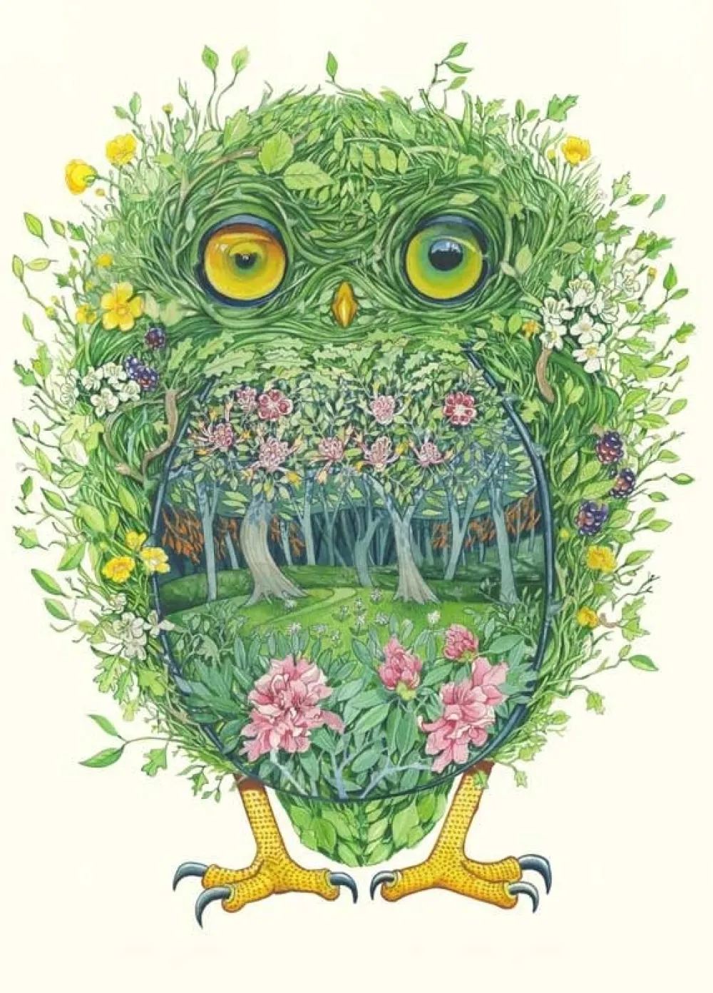 Greeting Cards|Watercolor Owl from the Wild Wood Greeting Card