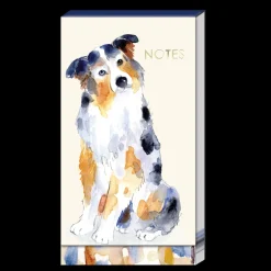 Journals & Other Stationery|Watercolor Pets Dogs Australian Shepherd Tall Notepad