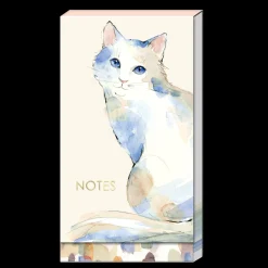 Journals & Other Stationery|Watercolor Pets White Cat Tall Notepad