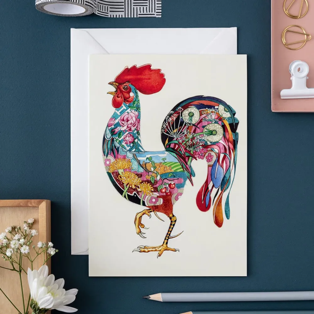 Greeting Cards|Watercolor Rooster Greeting Card