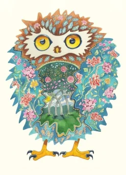Greeting Cards|Watercolor Tawny Owl Greeting Card