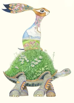 Greeting Cards|Watercolor The Tortoise and the Hare Greeting Card
