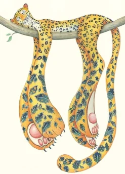 Greeting Cards|Watercolour Leopard Asleep Greeting Card
