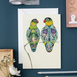 Greeting Cards|Watercolour Lovebirds Greeting Card