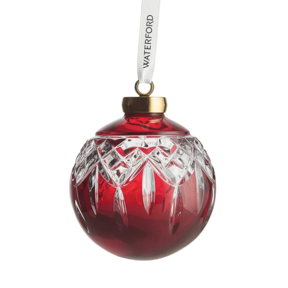 Waterford Waterford|Lismore Red Bauble Christmas Ornament