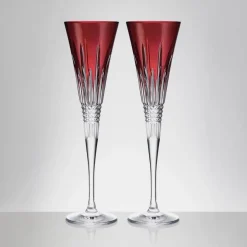 Waterford Waterford|Glasses & Steins|New Year Celebration 2024 Scarlet Flute Pair