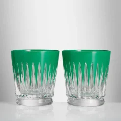 Waterford Waterford|Glasses & Steins|New Year Green Firework Tumblers Pair
