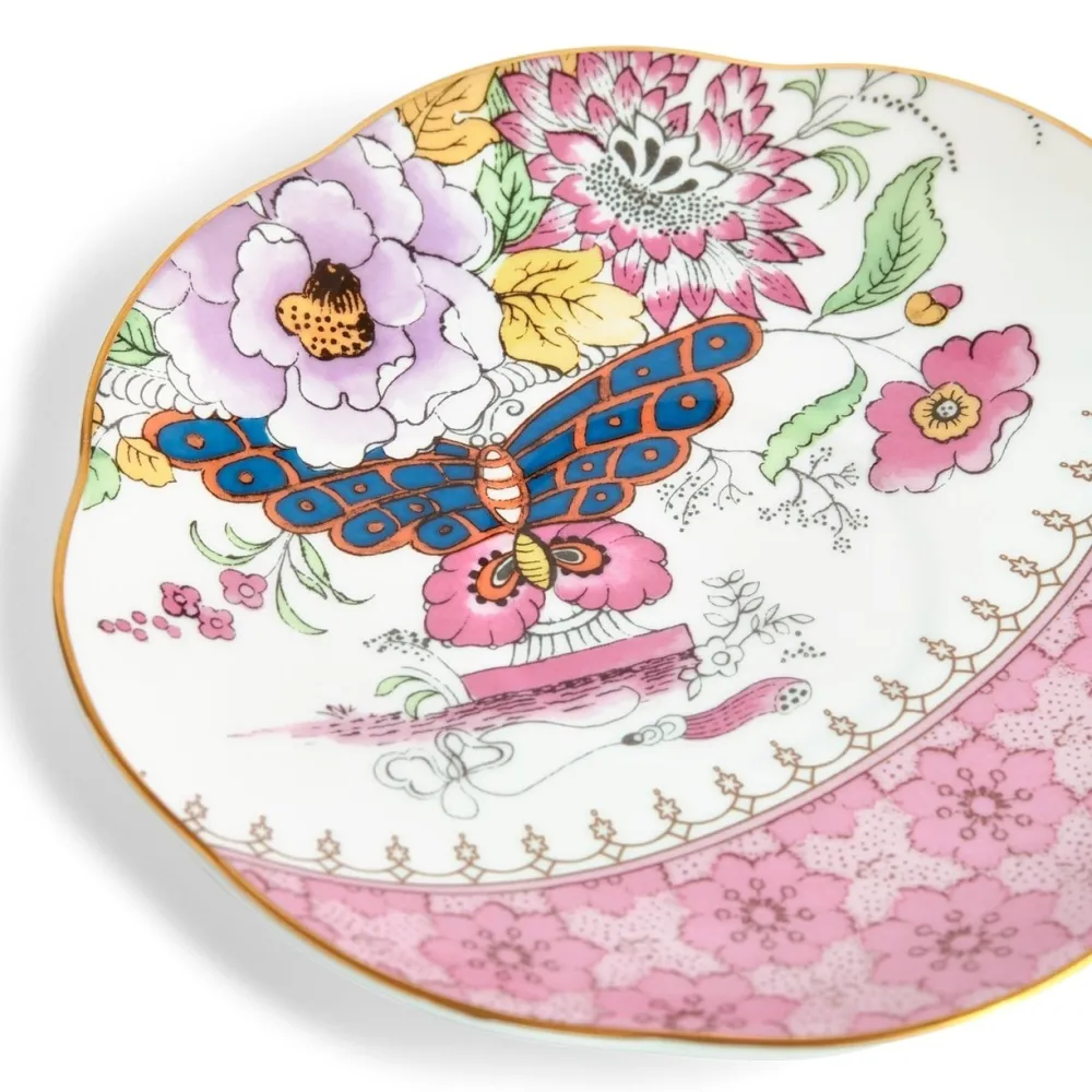 Wedgwood Teacups & Saucers|Butterfly Bloom Yellow Floral Bouquet Teacup & Saucer