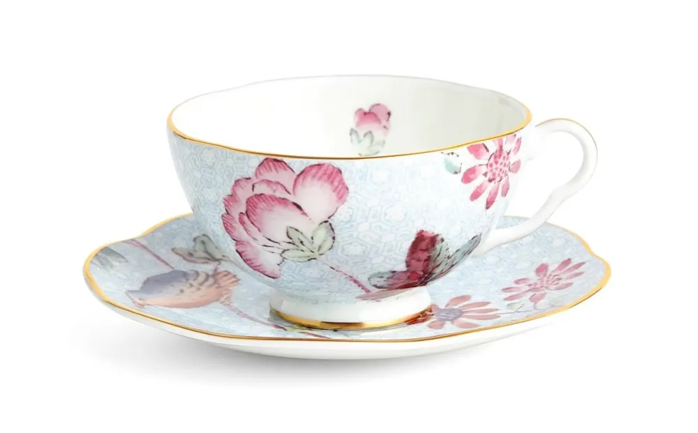 Wedgwood Teacups & Saucers|Cuckoo Blue Teacup & Saucer