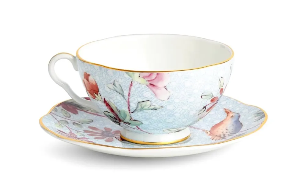 Wedgwood Teacups & Saucers|Cuckoo Blue Teacup & Saucer