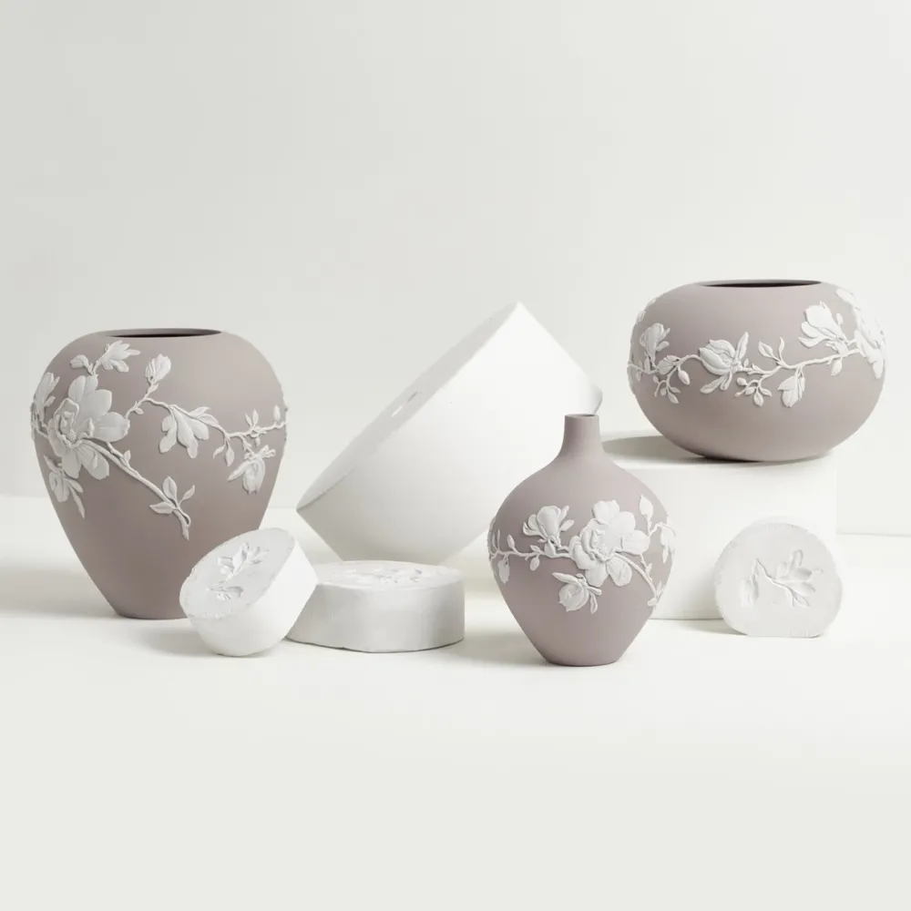 Wedgwood Vases|Magnolia Blossom Bud Vase Mink