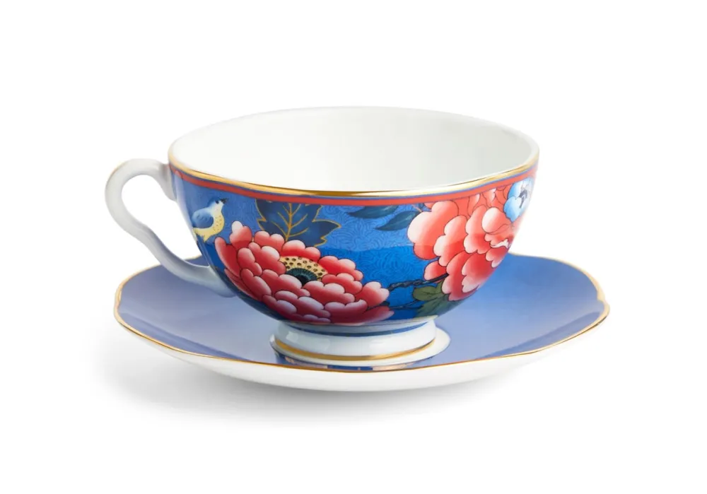 Wedgwood Teacups & Saucers|Paeonia Blush Teacup & Saucer Blue