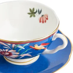 Wedgwood Teacups & Saucers|Paeonia Blush Teacup & Saucer Blue