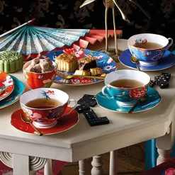 Wedgwood Teacups & Saucers|Paeonia Blush Teacup & Saucer Blue