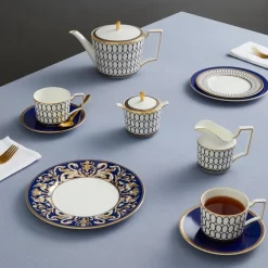 Wedgwood Creamers & Sugar Bowls|Renaissance Gold Sugar Caddy