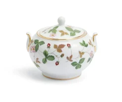 Wedgwood Creamers & Sugar Bowls|Wild Strawberry Covered Sugar