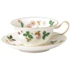 Wedgwood Teacups & Saucers|Wild Strawberry Peony Teacup & Saucer