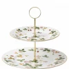 Wedgwood Serving Plates|Wild Strawberry 2 Tier Cake Stand
