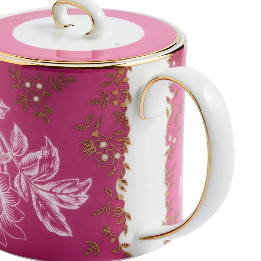 Wedgwood Teapots|Wonderlust Pink Tonquin Teapot