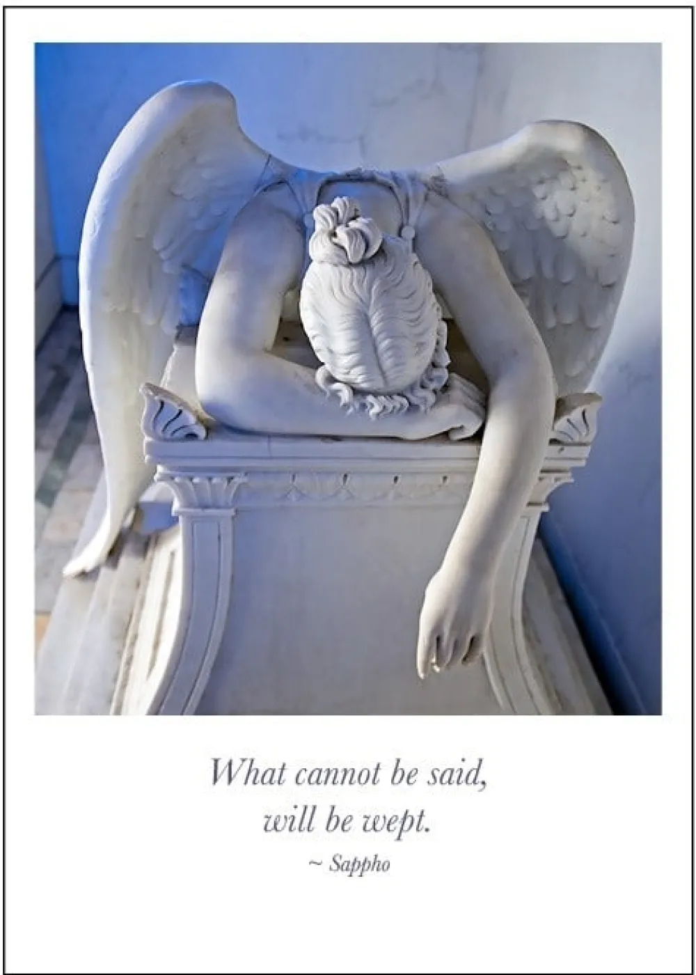 Greeting Cards|Weeping Angel Sympathy Card