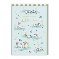 Greeting Cards|Welcome Little One Lambs Card