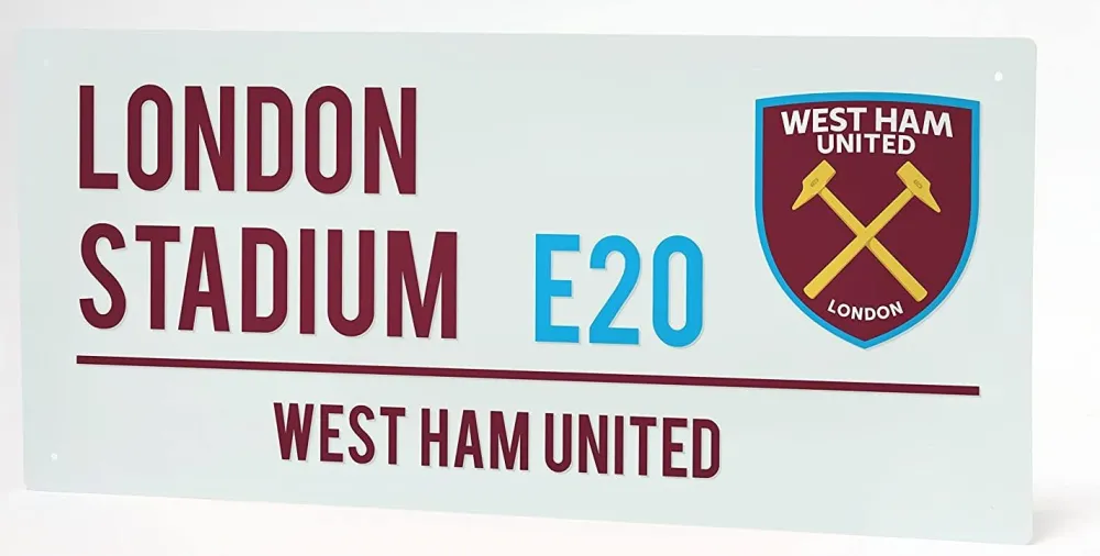 Football Clubs|West Ham United Football Club Metal Sign