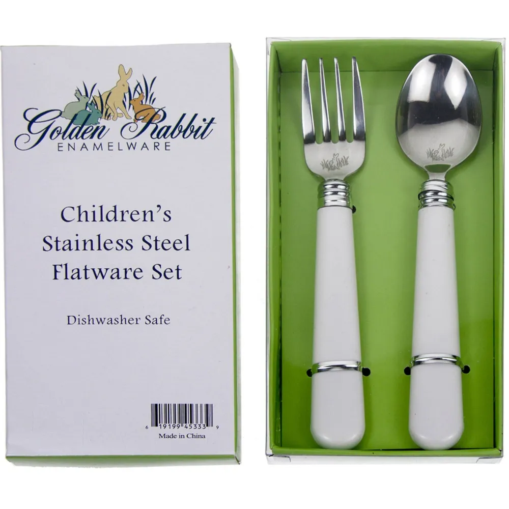 Children's Tabletop|White Baby Flatware Set
