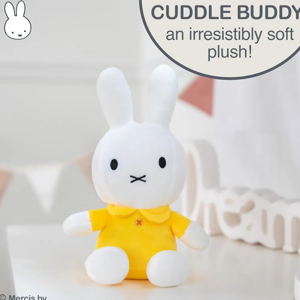 Soft Toys|Toys|White Miffy 8" Plush Toy with Yellow Dress