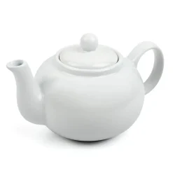 Teapots|White Small Stoneware Teapot