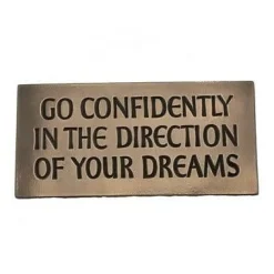 Wild Goose Studio Wild Goose Bronzes|Go Confidently in the Direction of Your Dreams Wall Plaque