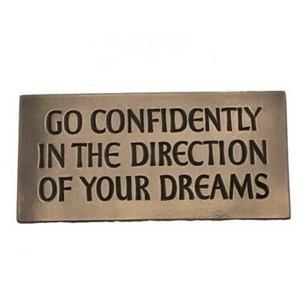 Wild Goose Studio Wild Goose Bronzes|Go Confidently in the Direction of Your Dreams Wall Plaque