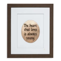 Wild Goose Studio Wall Decor|Wild Goose Bronzes|The Heart That Loves is Always Young (Framed)