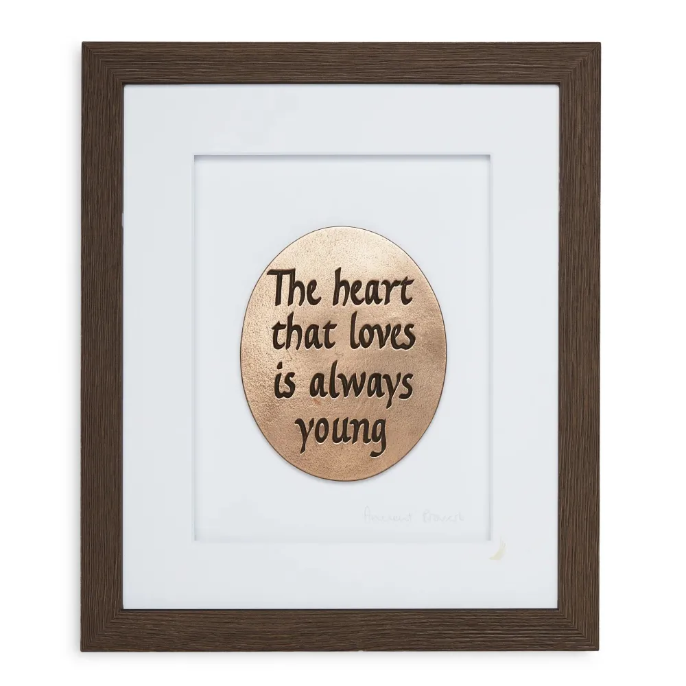 Wild Goose Studio Wall Decor|Wild Goose Bronzes|The Heart That Loves is Always Young (Framed)