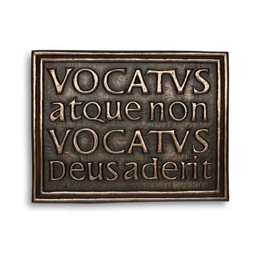 Wild Goose Studio Wall Decor|Wild Goose Bronzes|Vocatus Atque Non Vocatus Deus Aderit Plaque