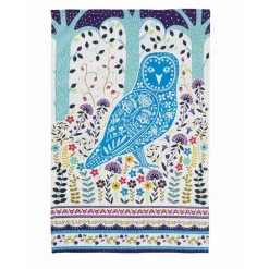 Tea Towels|Woodland Owl Blue Tea Towel