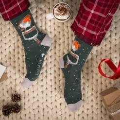 Wrendale Socks|'A Little Red' Robin Men's Socks