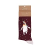 Wrendale Socks|'Christmas King' Penguin Men's Socks