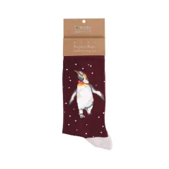 Wrendale Socks|'Christmas King' Penguin Men's Socks