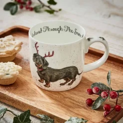 Wrendale Assorted Mugs|'Dachsund Through the Snow' Small Mug