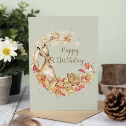 Wrendale Greeting Cards|'Fungi Foray' Woodland Animal Birthday Card