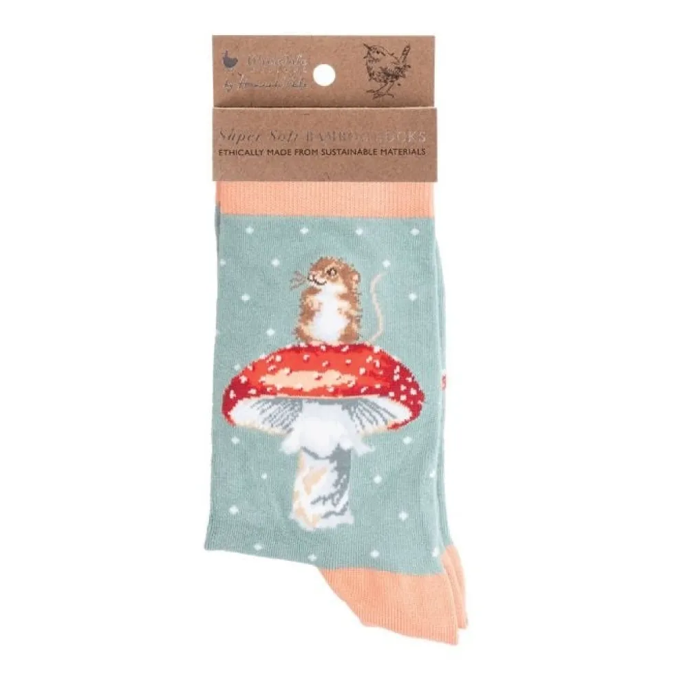 Wrendale Socks|'He's a Fun-Gi' Mouse Women's Socks