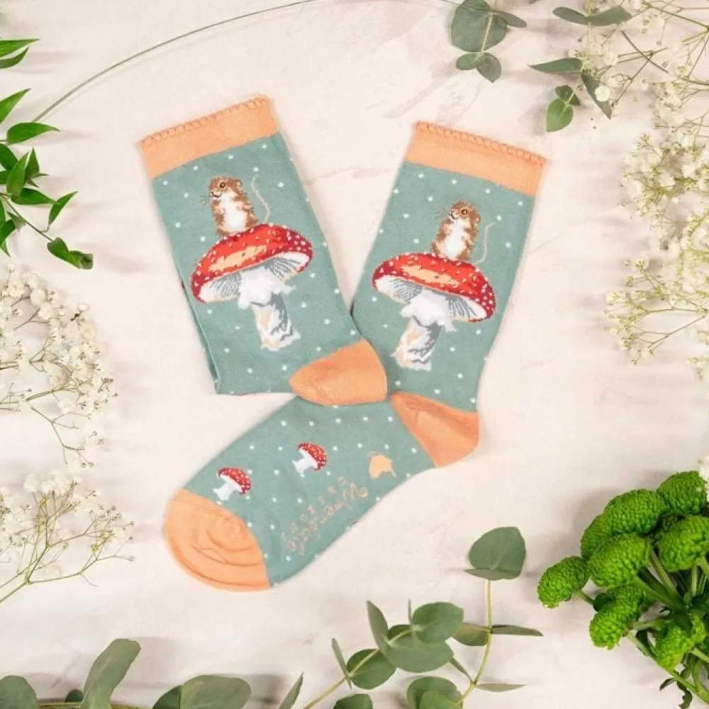 Wrendale Socks|'He's a Fun-Gi' Mouse Women's Socks