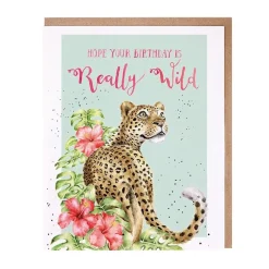 Wrendale Greeting Cards|Hope Your Birthday is Really Wild Leopard Birthday Card