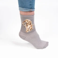 Wrendale Socks|'Hopeful' Labrador Gray Women's Socks